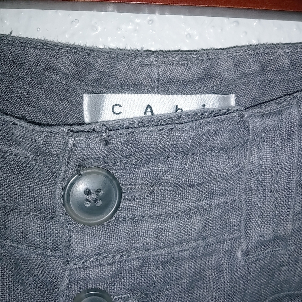 CAbi 6 30x32 Linen Casual Dress Pants in Gray - Picture 5 of 10
